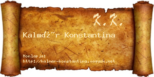Kalmár Konstantina névjegykártya